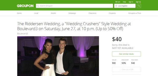 Riddersen Wedding Groupon